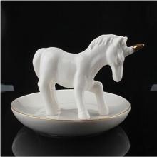 Ceramic Unicorn Ring Holder Vintage Jewelry Stand