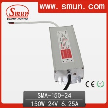 150W 6.25A 24VDC Corrente constante LED Driver Fonte de alimentação à prova d&#39;água