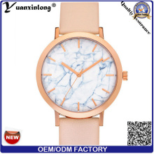 Visage de Pierre marbre montre bonne qualité cuir Vogue montre Lady Quartz inox arrière montres-bracelets