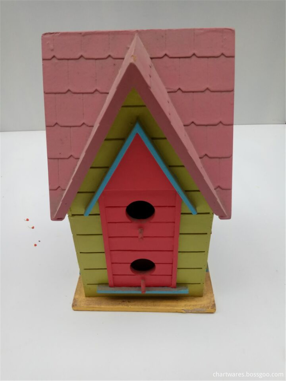 colorful big wooden bird house