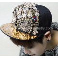 Acrylic fashion spiked fitted rivet cap hat