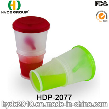 Taza de Cereal de desayuno promocional nuevo plástico ensalada Shaker Cup (HDP-2077)