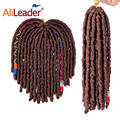 Dreadlocks rectos Jumbo Faux Locs con línea de color