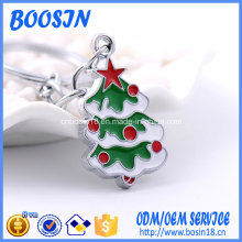 Custom Sterling Silver Christmas Tree Pendant Keychain