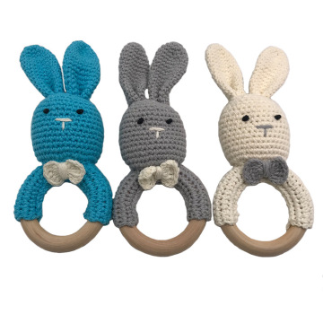 DIY Crochet Rabbit Toys Baby Teether Knitting Rabbit Plush Toy Baby Comfort Supply