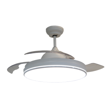 3-Blades White Ceiling Fan with Light