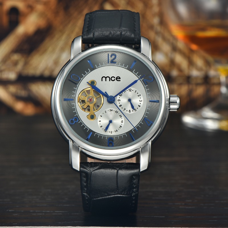 2017 new custom watches black dial clock men