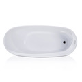 Classic White Acrylic Slipper Flat bottom Bathtub