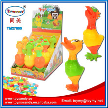 Rubber Duck Rooster Easter Chicken Toy with Candy