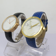 Simple Design Quartz Watch with Ceramic Dial for Mens