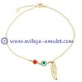 Evil Eye Anklet Angel Wing Ankle Bracelet/Evil Eye Bead Bracelet