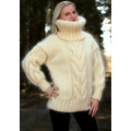 New Design Hand Knit Cowl Neck Sweater Pullover Sweater Cardigan