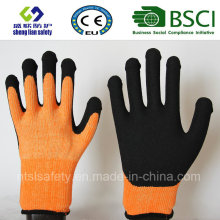 Revestimiento de nitrilo, guantes de trabajo de seguridad de acabado de arena (SL-NS118)