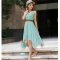 OEM Service Cheap Casual Simple Korean Long Dress Chiffon (50219)