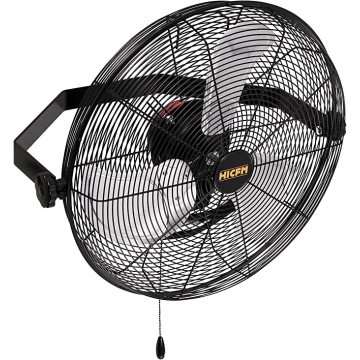 HICFM Built with 1/6HP Premium TEAO Enclosed Motor and Shielded Ball Bearings, The heavy duty industrial wall fan