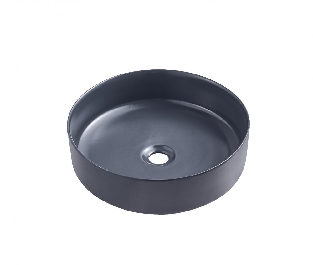 gray color round ceramic sink