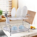 Latest Products Simple Antirust Attractive Newest Large Capacity Kitchen Dish Rack With Plastic Bottom Tray