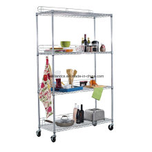 NSF 4 Layers Restaurant Stainless Steel Kitchen Shelf Rack Factory