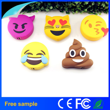 2016 Portable 2600mAh Cartoon Cute Poops Emoji Power Bank Charger