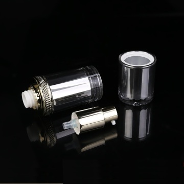 Silver acrylic airless bottle