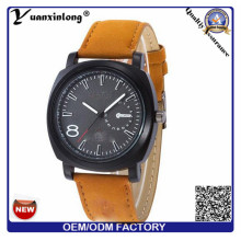 Yxl-375 2016 Moda Assista Pulseira De Couro Genuine Japão Quartz Movimento Curren Militar Marca Relógios Homens Relógio