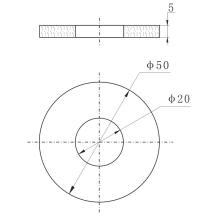 High Power Piezo Ceramic Ring OD50xID20x6mm