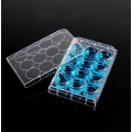 Placas de cultivo celular tratadas con TC 12 pocillos de fondo transparente plano
