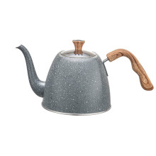 Pour over coffee kettle with wooden handle