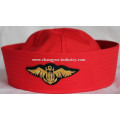 Red color wholesale cotton sailor cap hat for unisex