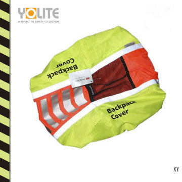 2016 Venta caliente fluorescente impermeable de alta visibilidad de seguridad 3m Reflective Mochila de la cubierta