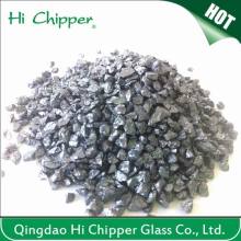 Chips de vidro para paisagismo Squash Glass Mirror Scraps Black Quartz