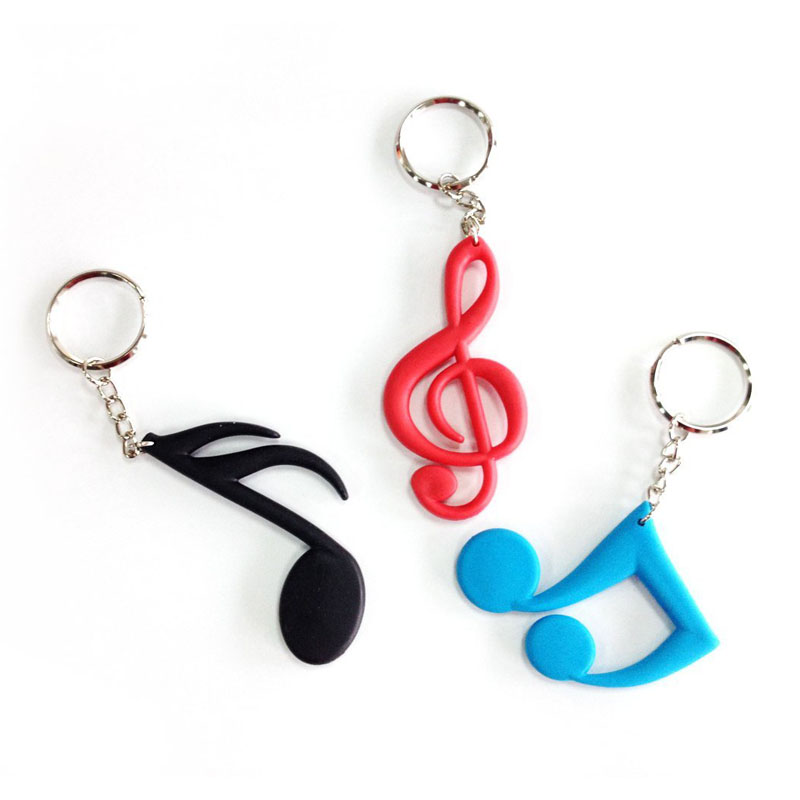 Lehope Music Note Keychain Ring