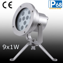 IP68 9W светодиодный подводный свет пятна, светодиодный подводный фонтан света