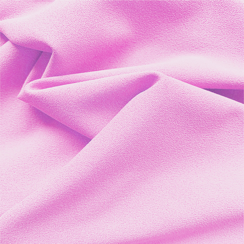 Baby Pink Polyester Dty Clothing Stretch Fabric