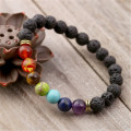 Energy Lava Stone Chakra Natural Stone Bracelet