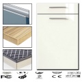 Modern High Glossy Lacquer Flat Pack Design de gabinete de cozinha de madeira com pedras de bancada