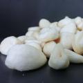 Nice white vacuum fried peeled garlic clove