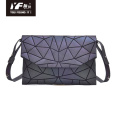 Fashion stylish cheap crossbody geometric folding messenger bag shoulder bag with PU strap