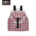 Geometric lingge backpack fashion hologram backpack leather