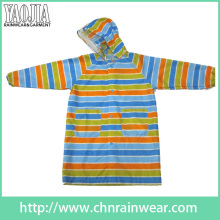 Yj-6206 Toddler Girl Colorful Hooded Long Raincoat Women′s Rain Slicker