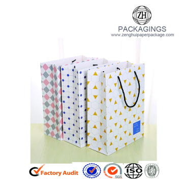 Hot sale white art paper shopping bags