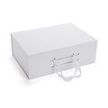 Foldable Rigid Gift Box with Ribbon Handle