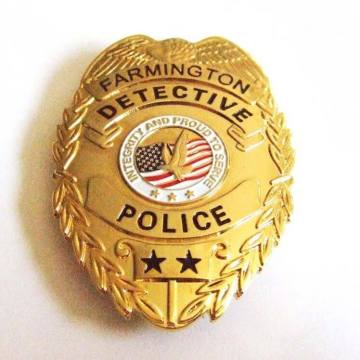 Emblema de metal personalizado de alta qualidade para policial