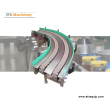 Curved chain plate conveyor