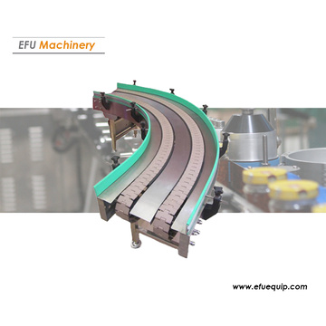 Curved chain plate conveyor