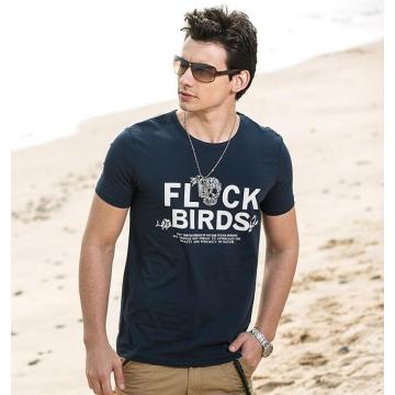 100% Algodão Impressão Novo Modelo Men's T-Shirt, Free Sample