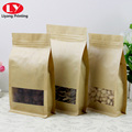 Customized packaging kraft  food bags with window
