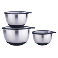 Kitchen silicone salad cake metal mixing bowl set