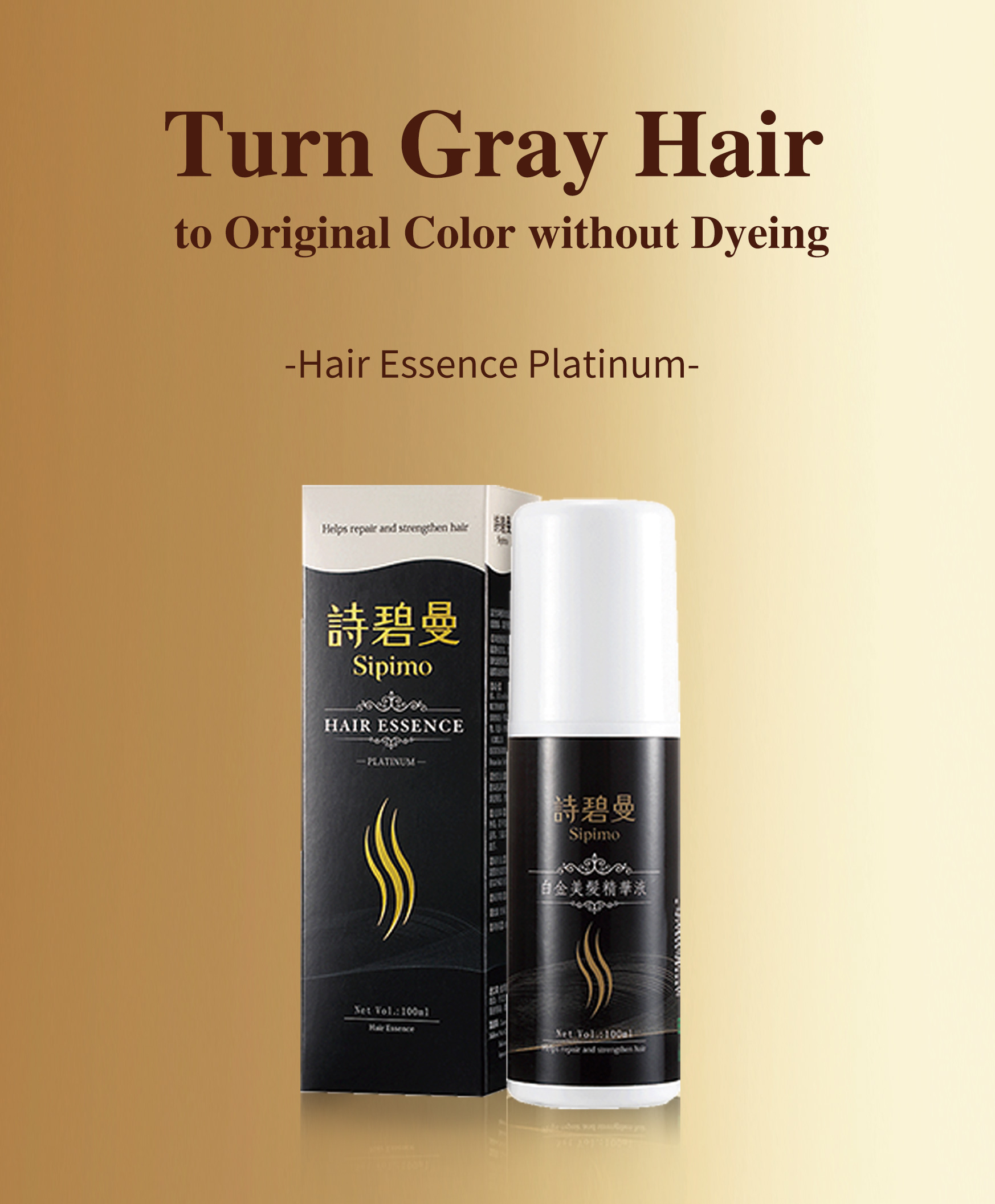 turn grey hair into black