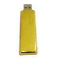 Unidade flash USB com barras de ouro de metal com logotipo